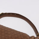 BOTTEGA VENETA INTRECCIATO Hand Bag Leather Brown Gold Auth 191079V-9