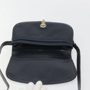 GUCCI GG Supreme Sherry Line Shoulder Bag PVC Navy Gold Auth 191082-19