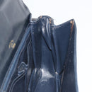 GUCCI GG Supreme Sherry Line Shoulder Bag PVC Navy Gold Auth 191082-21
