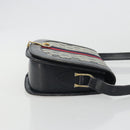 GUCCI GG Supreme Sherry Line Shoulder Bag PVC Navy Gold Auth 191082-3