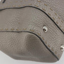 FENDI Selleria Mini Linda Hand Bag Leather Silver Auth 191083A-16