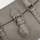 FENDI Selleria Mini Linda Hand Bag Leather Silver Auth 191083A-10