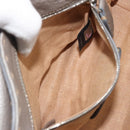 FENDI Selleria Mini Linda Hand Bag Leather Silver Auth 191083A-23
