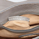 FENDI Selleria Mini Linda Hand Bag Leather Silver Auth 191083A-12