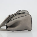 FENDI Selleria Mini Linda Hand Bag Leather Silver Auth 191083A-4
