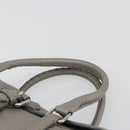 FENDI Selleria Mini Linda Hand Bag Leather Silver Auth 191083A-8