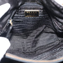 PRADA Chain Shoulder Bag Leather Black Gold Auth 191084A-11