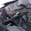 PRADA Chain Shoulder Bag Leather Black Gold Auth 191084A-21