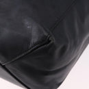 CELINE Vertical Cabas Mall Hand Bag Leather Black Gold Auth 191085-16