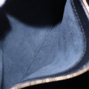 CELINE Vertical Cabas Mall Hand Bag Leather Black Gold Auth 191085-21