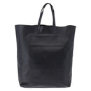 CELINE Vertical Cabas Mall Hand Bag Leather Black Gold Auth 191085-2