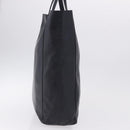 CELINE Vertical Cabas Mall Hand Bag Leather Black Gold Auth 191085-4