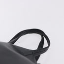 CELINE Vertical Cabas Mall Hand Bag Leather Black Gold Auth 191085-8