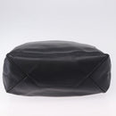 CELINE Vertical Cabas Mall Hand Bag Leather Black Gold Auth 191085-5