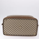 GUCCI GG Supreme Boston Bag PVC Beige Gold Auth 191087-10