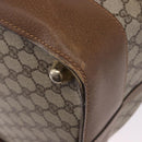 GUCCI GG Supreme Boston Bag PVC Beige Gold Auth 191087-14