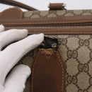 GUCCI GG Supreme Boston Bag PVC Beige Gold Auth 191087-15