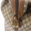GUCCI GG Supreme Boston Bag PVC Beige Gold Auth 191087-16