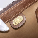 GUCCI GG Supreme Boston Bag PVC Beige Gold Auth 191087-18