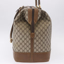 GUCCI GG Supreme Boston Bag PVC Beige Gold Auth 191087-4