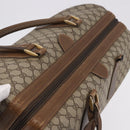 GUCCI GG Supreme Boston Bag PVC Beige Gold Auth 191087-6
