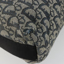 Christian Dior Trotter Canvas Shoulder Bag Navy Silver Auth 191096-13