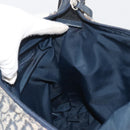 Christian Dior Trotter Canvas Shoulder Bag Navy Silver Auth 191096-18