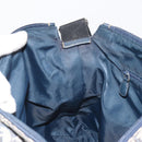 Christian Dior Trotter Canvas Shoulder Bag Navy Silver Auth 191096-19