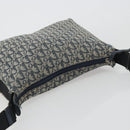 Christian Dior Trotter Canvas Shoulder Bag Navy Silver Auth 191096-6