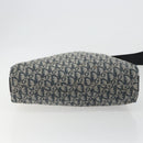 Christian Dior Trotter Canvas Shoulder Bag Navy Silver Auth 191096-9