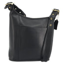 Coach Shoulder Bag Leather Black Gold Auth 191112-1