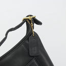 Coach Shoulder Bag Leather Black Gold Auth 191112-17
