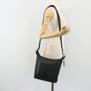 Coach Shoulder Bag Leather Black Gold Auth 191112-23