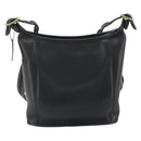 Coach Shoulder Bag Leather Black Gold Auth 191112-2