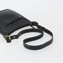 Coach Shoulder Bag Leather Black Gold Auth 191112-7