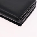 BOTTEGA VENETA INTRECCIATO Trifold Wallet Leather Black Auth 191126A-16