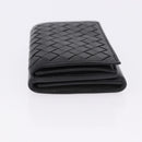 BOTTEGA VENETA INTRECCIATO Trifold Wallet Leather Black Auth 191126A-4