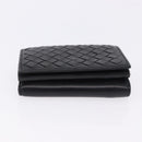 BOTTEGA VENETA INTRECCIATO Trifold Wallet Leather Black Auth 191126A-6