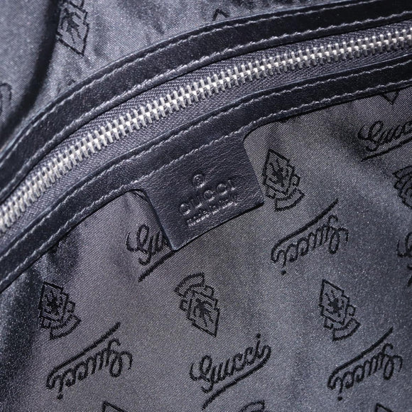 GUCCI Tote Bag Canvas Black Silver 194465 Auth 191127