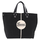 GUCCI Tote Bag Canvas Black Silver 194465 Auth 191127-13