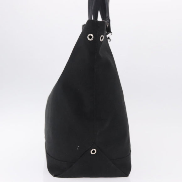 GUCCI Tote Bag Canvas Black Silver 194465 Auth 191127