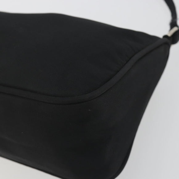 PRADA Accessory Pouch Nylon Black Silver Auth 191130A