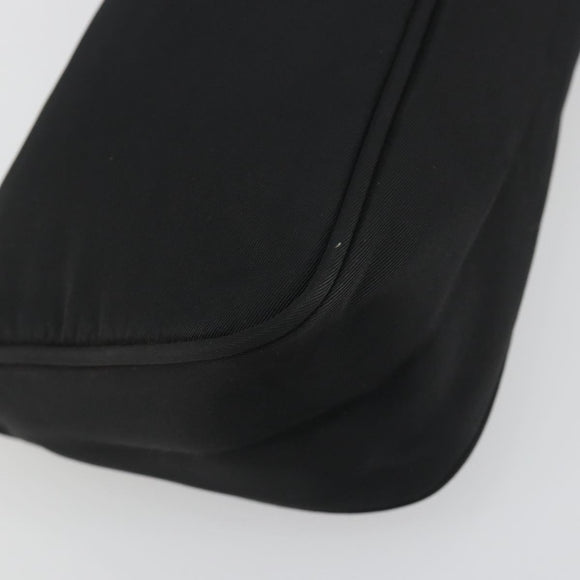 PRADA Accessory Pouch Nylon Black Silver Auth 191130A
