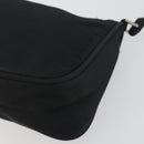 PRADA Accessory Pouch Nylon Black Silver Auth 191130A-15