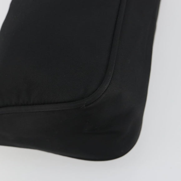 PRADA Accessory Pouch Nylon Black Silver Auth 191130A