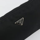 PRADA Accessory Pouch Nylon Black Silver Auth 191130A-17