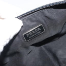 PRADA Accessory Pouch Nylon Black Silver Auth 191130A-18