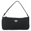 PRADA Accessory Pouch Nylon Black Silver Auth 191130A-13