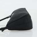 PRADA Accessory Pouch Nylon Black Silver Auth 191130A-4