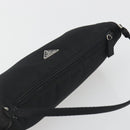 PRADA Accessory Pouch Nylon Black Silver Auth 191130A-6